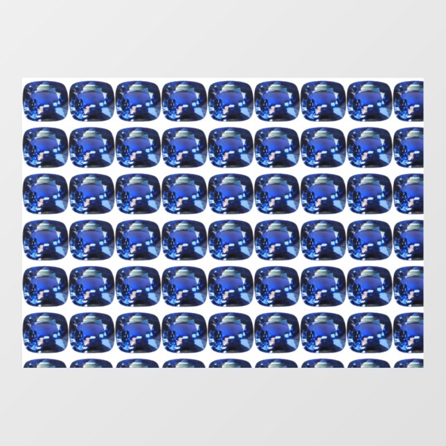 Vinilos Para Cristales Patrón azul (Hoja)