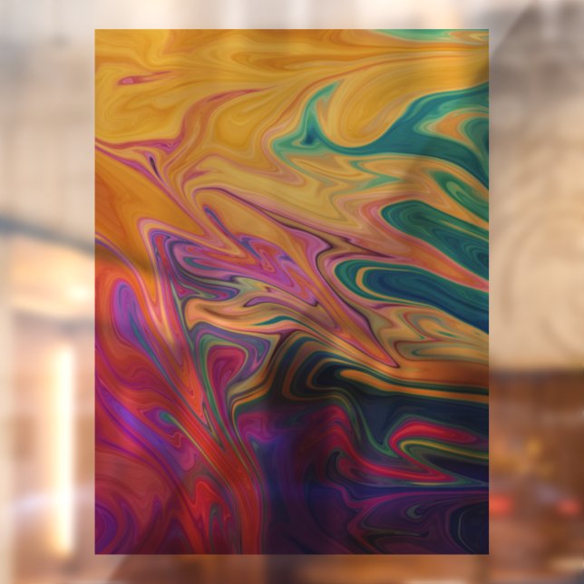 Vinilos Para Cristales Patrón colorido abstracto (Hoja 2)