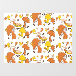 Vinilos Para Cristales Patrón de hongos nostálgicos