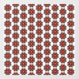 Vinilos Para Cristales Patrón de Mandala 02 en claje de ventana roja