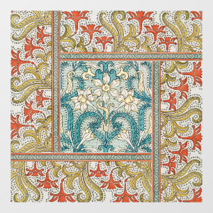 Vinilos Para Cristales Patrón de Narciso Art Nouveau Antiguo Verneuil