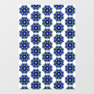 Vinilos Para Cristales Patrón Mandala 02 en azul