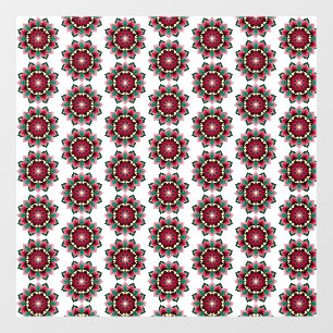 Vinilos Para Cristales Patrón Mandala 02 en rosa profundo