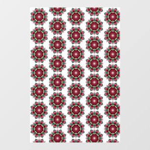 Vinilos Para Cristales Patrón Mandala 02 en rosa profundo