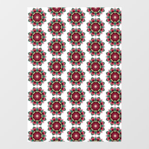 Vinilos Para Cristales Patrón Mandala 02 en rosa profundo