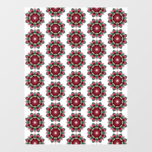 Vinilos Para Cristales Patrón Mandala 02 en rosa profundo
