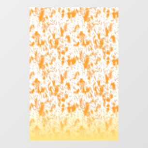 Vinilos Para Cristales Patrón textil con un vibrante naranja y gol