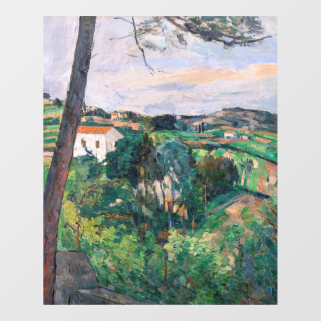 Vinilos Para Cristales Paul Cezanne - Árbol de pinos en Estaque (Hoja)