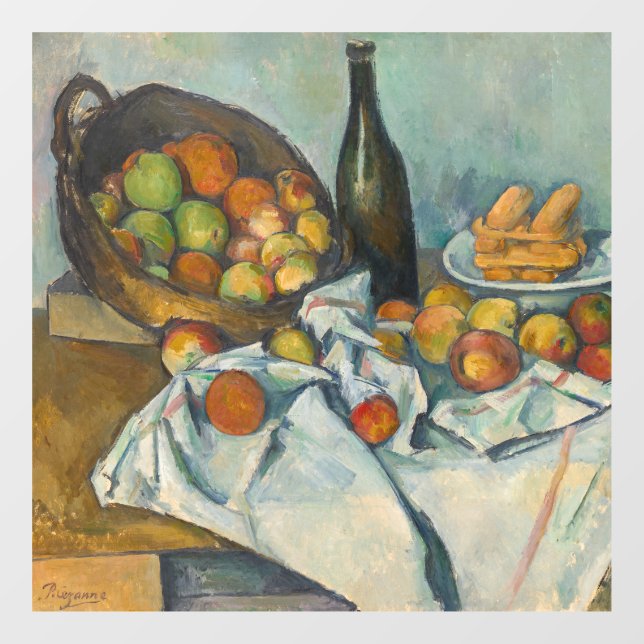 Vinilos Para Cristales Paul Cezanne - La canasta de manzanas (Hoja)