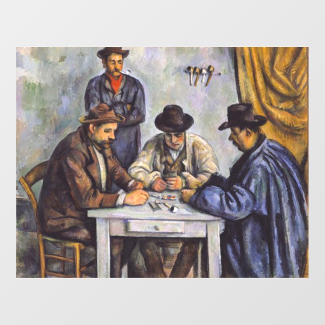 Vinilos Para Cristales Paul Cezanne - Los jugadores de cartas (Hoja)