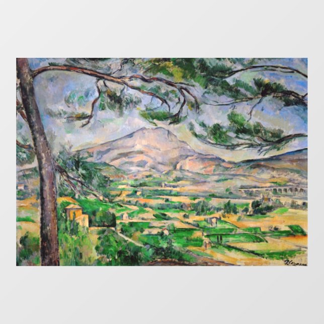 Vinilos Para Cristales Paul Cezanne - Mont Sainte-Victoire y Pino Grande (Hoja)