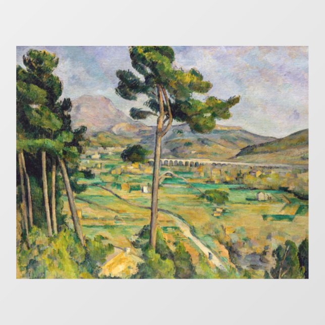 Vinilos Para Cristales Paul Cezanne - Mont Sainte-Victoire y Viaducto (Hoja)