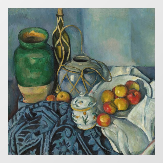 Vinilos Para Cristales Paul Cezanne - Todavía la vida con manzanas (Hoja)
