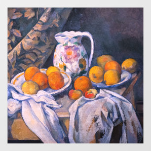 Vinilos Para Cristales Paul Cezanne - Todavía la vida con una cortina
