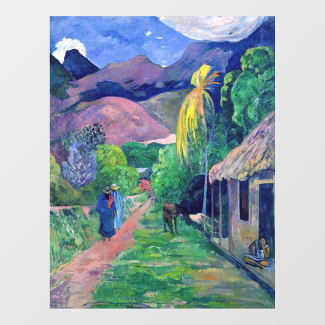 Vinilos Para Cristales Paul Gauguin - Calle en Tahití (Hoja)
