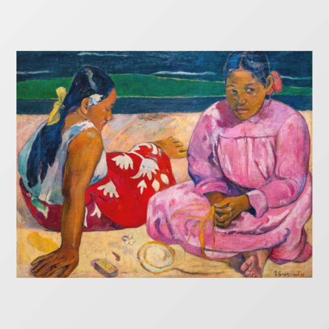 Vinilos Para Cristales Paul Gauguin - Mujeres tahitianas en la playa (Hoja)