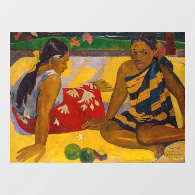 Vinilos Para Cristales Paul Gauguin - Mujeres Tahitianas / Parau Api (Hoja)