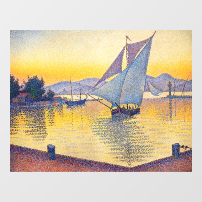 Vinilos Para Cristales Paul Signac - El puerto al atardecer, Opus 236 (Hoja)