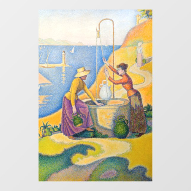Vinilos Para Cristales Paul Signac - Mujeres en el pozo (Hoja)