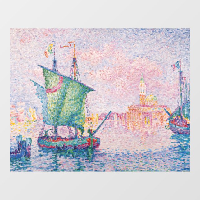 Vinilos Para Cristales Paul Signac - Venecia, la nube rosa (Hoja)