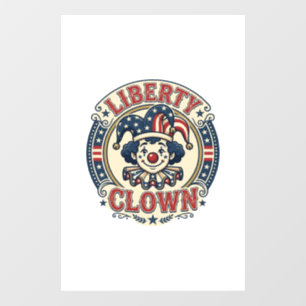 Vinilos Para Cristales Payaso de la Libertad Patriótico Payaso Cute V