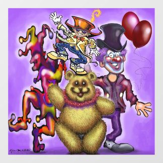 Vinilos Para Cristales Payasos de Circo