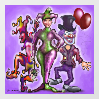 Vinilos Para Cristales Payasos de Circo