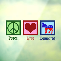Paz Amor Democracia Donkey Cute Azul