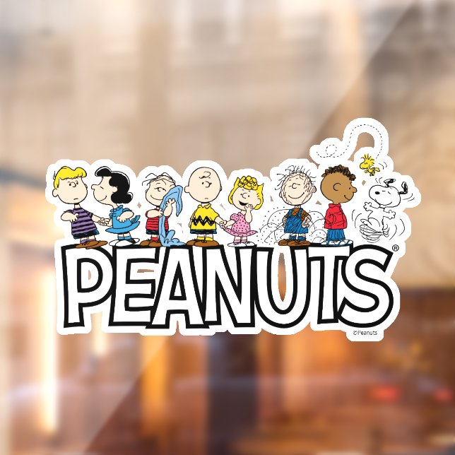 Vinilos Para Cristales Peanuts Gang Group Lineup (Hoja 2)