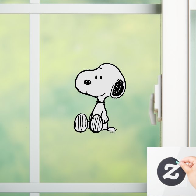 Vinilos Para Cristales PEANUTS | Snoopy on Black White Comics (Hogar)