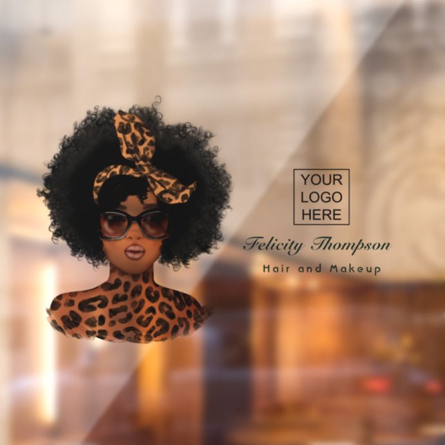 Vinilos Para Cristales Peluquería afroamericana (Hoja 2)