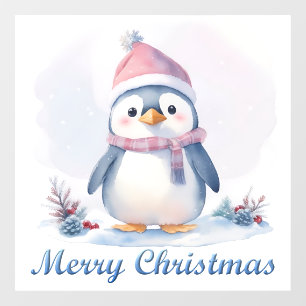 Vinilos Para Cristales Penguin Merry Christmas Window Cling