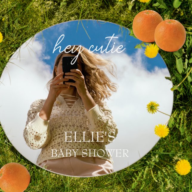 Vinilos Para Cristales Pequeña Decoración Cutie Baby Shower (Hey Cutie | Little Cutie is on the Way Baby Shower Decor)