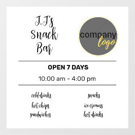 VINILOS PARA CRISTALES PEQUEÑAS HORAS COMERCIALES LOGO