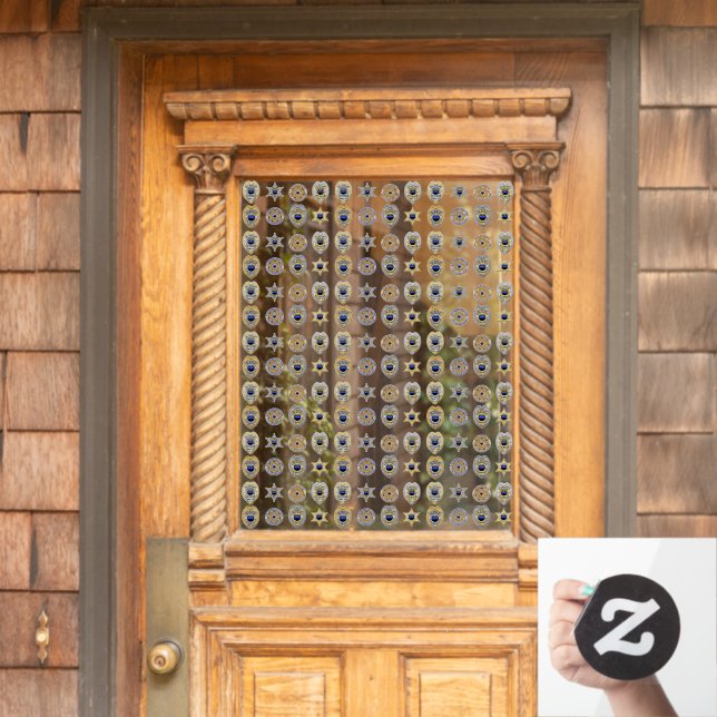 Vinilos Para Cristales Pequeñas insignias policiales (Puerta de casa)