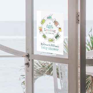 Vinilos Para Cristales Pequeño Lovebug Baby Shower Welcome