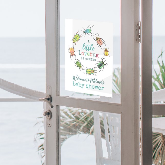 Vinilos Para Cristales Pequeño Lovebug Baby Shower Welcome (Subido por el creador)