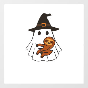 Vinilos Para Cristales Perezoso Halloween Fantasma Bruja Sombrero Amantes