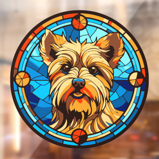 Vinilos Para Cristales Perro de raza Yorkshire Terrier Vidrio emplomado f