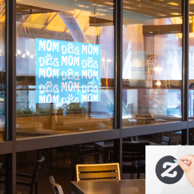 Vinilos Para Cristales Perro Mamá (ventana del restaurante)