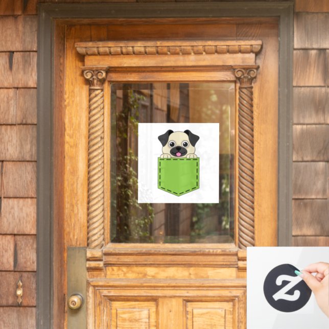 Vinilos Para Cristales Perro Mascota de bolsillo (Puerta de casa)