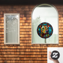 Perro mascota Pit Bull Falso vidrio emplomado