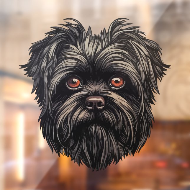 Vinilos Para Cristales Perro mono Affenpinscher Affens Terrier (Hoja 2)
