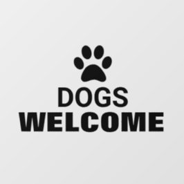 Vinilos Para Cristales Perros Amigables Negocio Bienvenido Vidrio