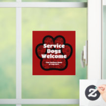 Perros de Servicio Bienvenidos Huella de la Mascot