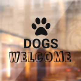 Vinilos Para Cristales Perros de uña negra bienvenidos