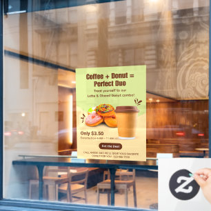 Vinilos Para Cristales Personaliza Café y Donas: El Dúo Perfecto