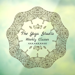 Vinilos Para Cristales Personaliza Clase de Negocios de Yoga Personalizad