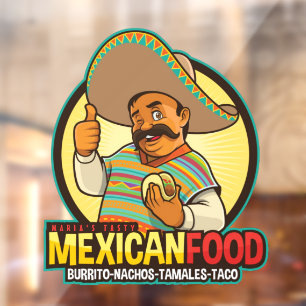 Vinilos Para Cristales Personaliza Comida de Restaurante Mexicano Sabrosa