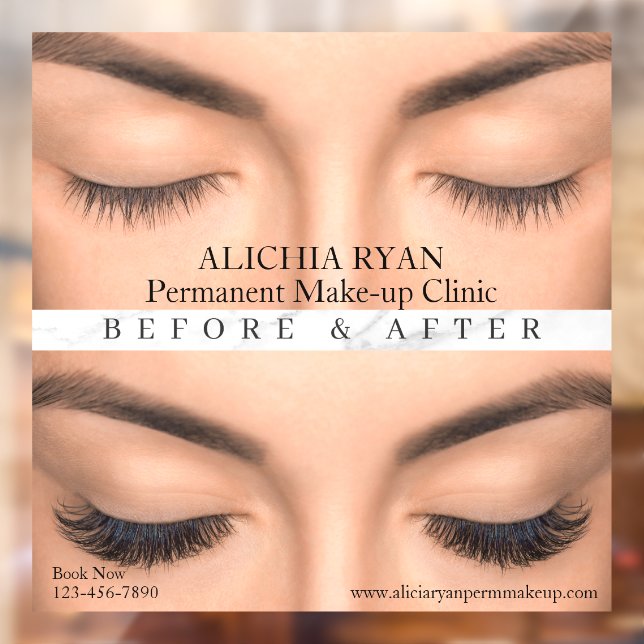 Vinilos Para Cristales Personaliza Extensiones de Pestañas Perm Make up M (Hoja 2)